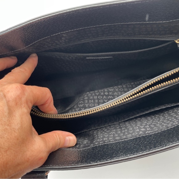 KATE SPADE New York Handbag black leather medium NWOT - Picture 4 of 11